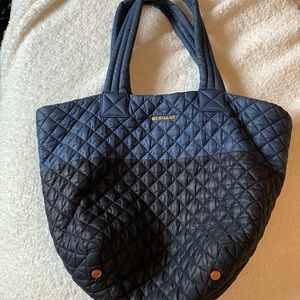 MZ Wallace Blue Black large metro tote perfection